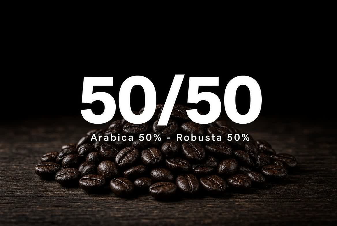 50 عربیکا اتیوپی و 50 روبوستا چری 250g