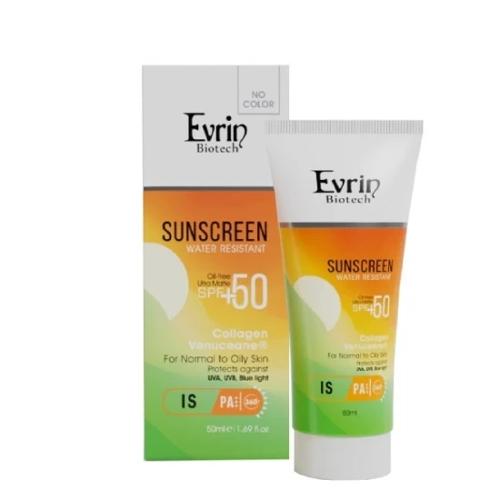 کرم ضد آفتاب بی رنگ اورین با SPF50 مناسب پوست معمولی تا چرب حجم 50 میلی لیتر