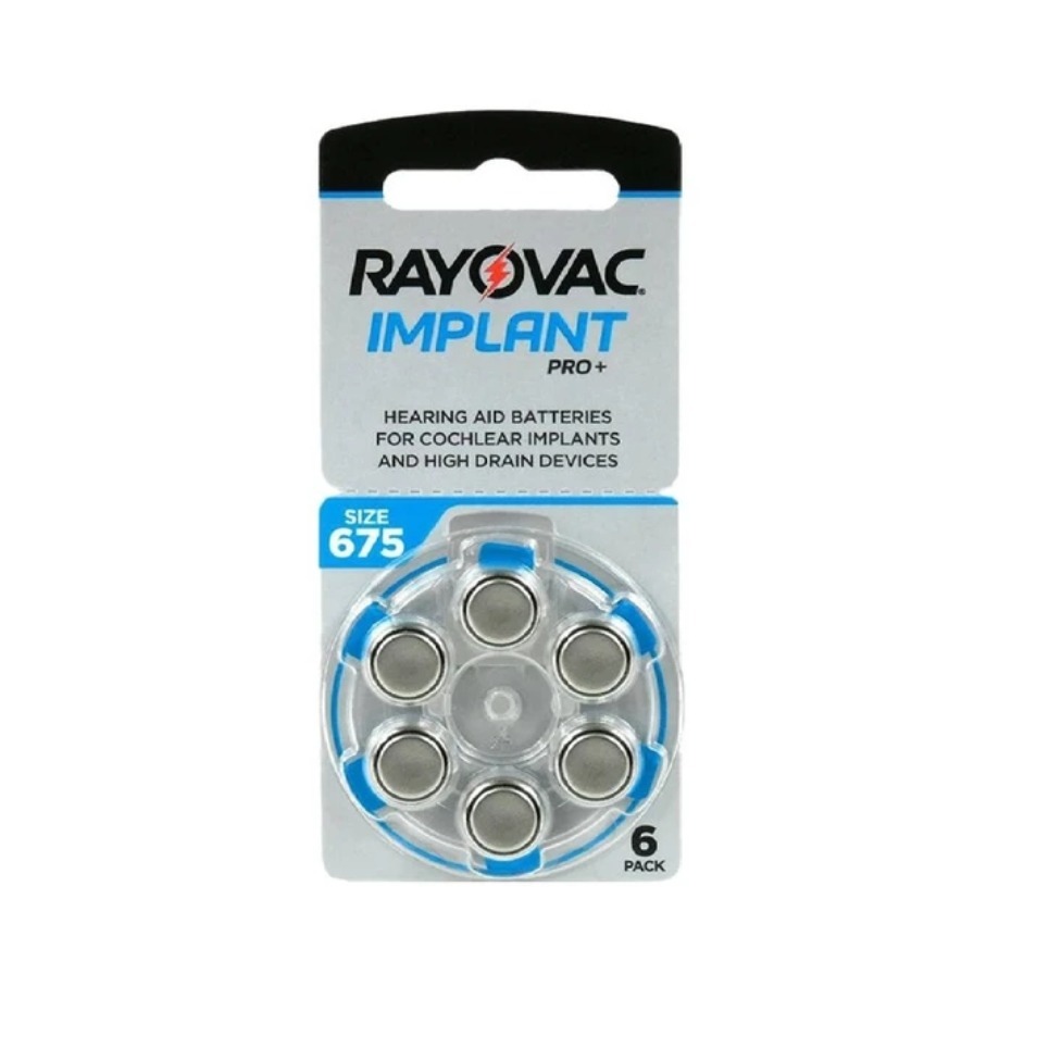باتری سمعک RAYOVAC مدل IMPLANT(یک بسته 6 عددی)