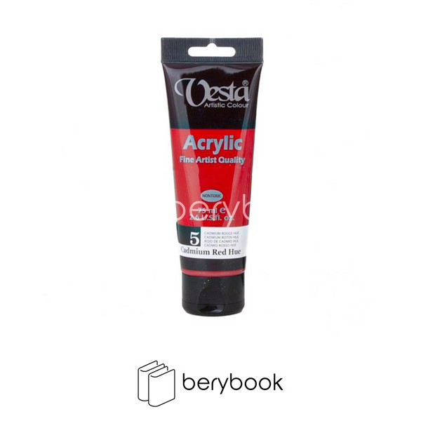 vesta / وستا / اکرلیک / 75میل / cadmium red hue / 5