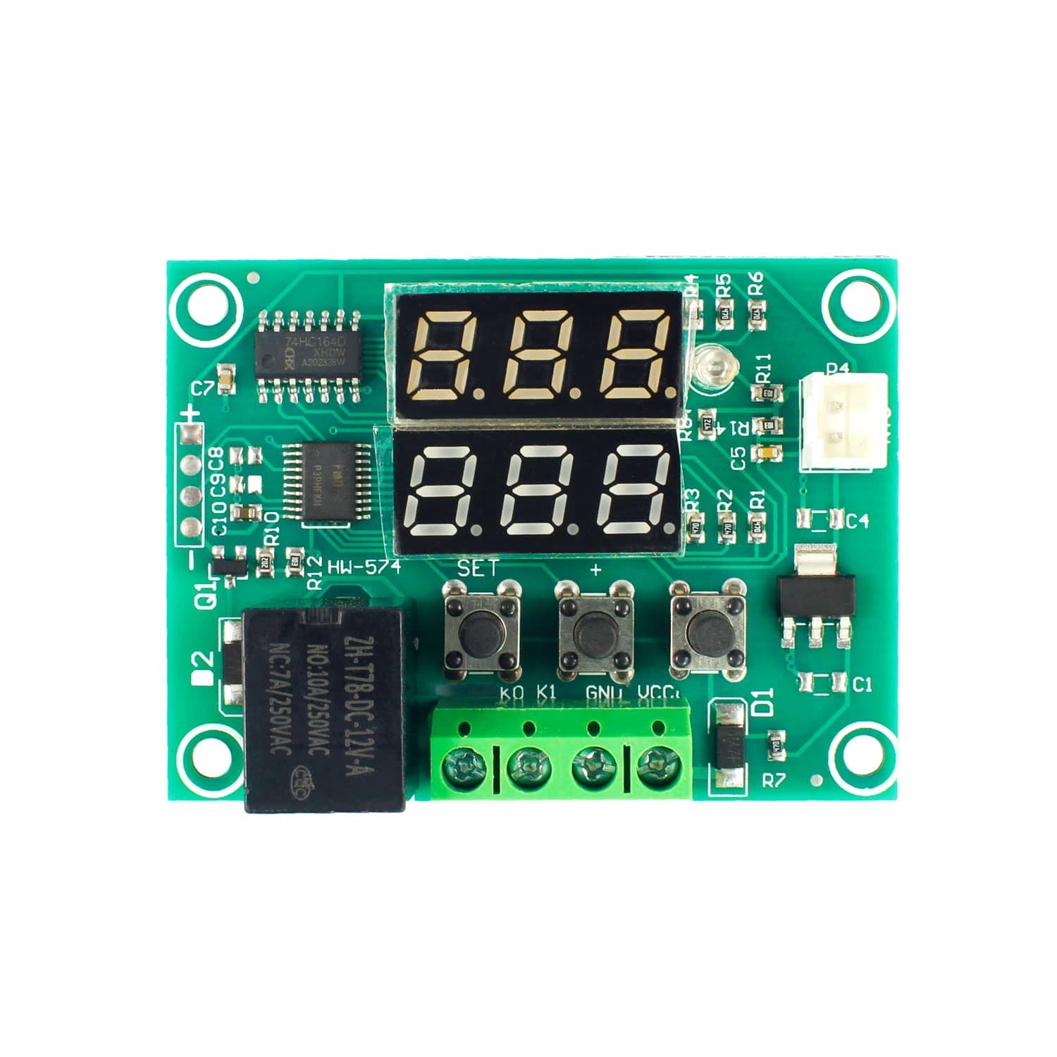 ماژول ترموستات دیجیتال XH-W1219 دارای نمایشگر و کلیدهای کنترلی