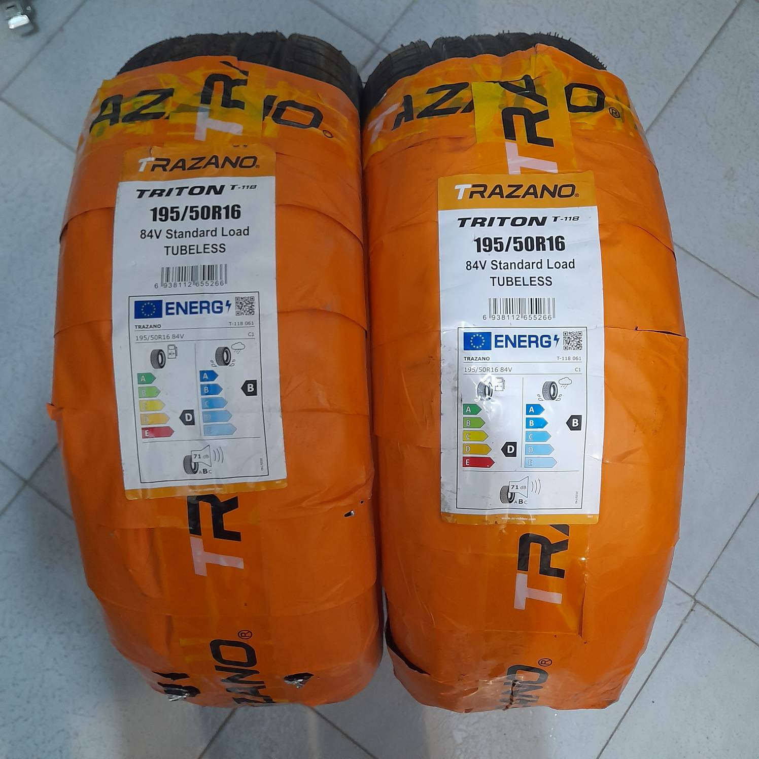 لاستیک ترازانو سایز 195 50 16 مدل T-118 تولید 2025 - دو حلقه