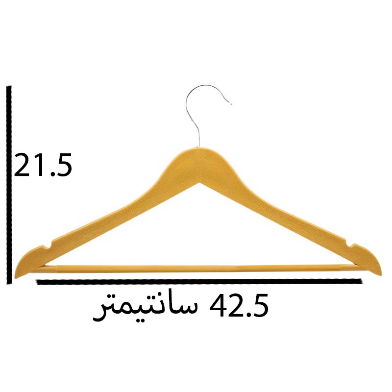 چوب لباسی طرح چوب ساده بسته 6 عددی(ارسال پس کرایه و به عهده مشتری) جدید