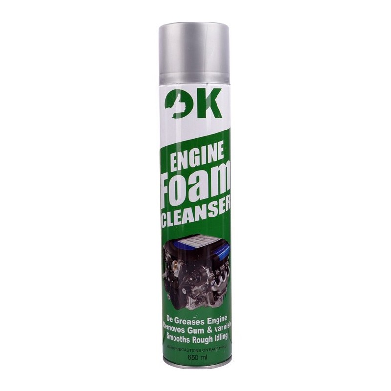 اسپری فوم تمیز کننده موتورخودرو اوکی مدل Foam Cleanser حجم 650 میلی لیتر