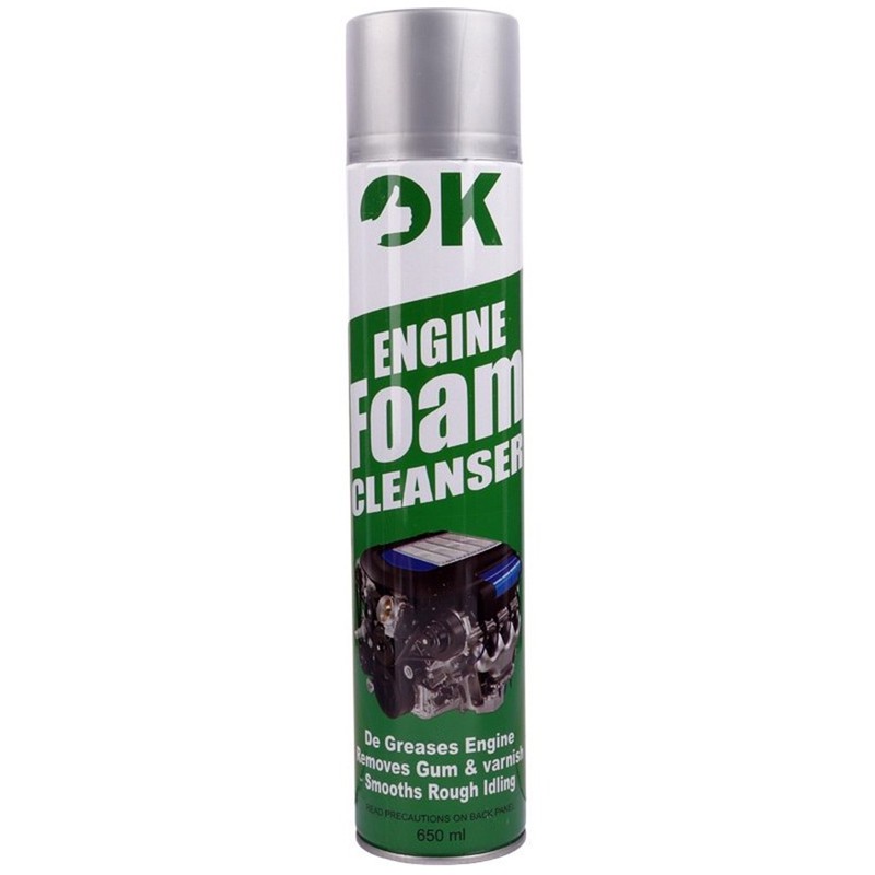 اسپری فوم تمیز کننده موتورخودرو اوکی مدل Foam Cleanser حجم 650 میلی لیتر