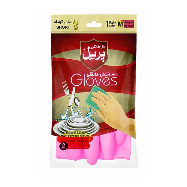 دستکش آشپزخانه خزر طلائی پریل مدل M-SH بسته 2 عددیجدید