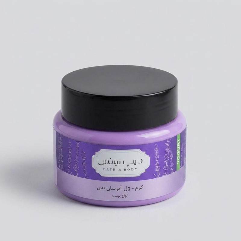کرم ژل بدن دیپ سنس مدل لوندر حجم 250 میلیلیتر مناسب انواع پوست، حاوی کره کاکائو، روغن آملا و هیالورونیک اسید، آبرسان ...