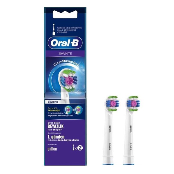 سری یدک مسواک برقی اورال-بی مدل 3D White مجموعه 2 عددی مدل 1