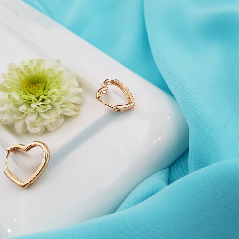 گوشواره زنانه ژوپینگ مدل قلب کد AAC-20 - با بهترین کیفیت