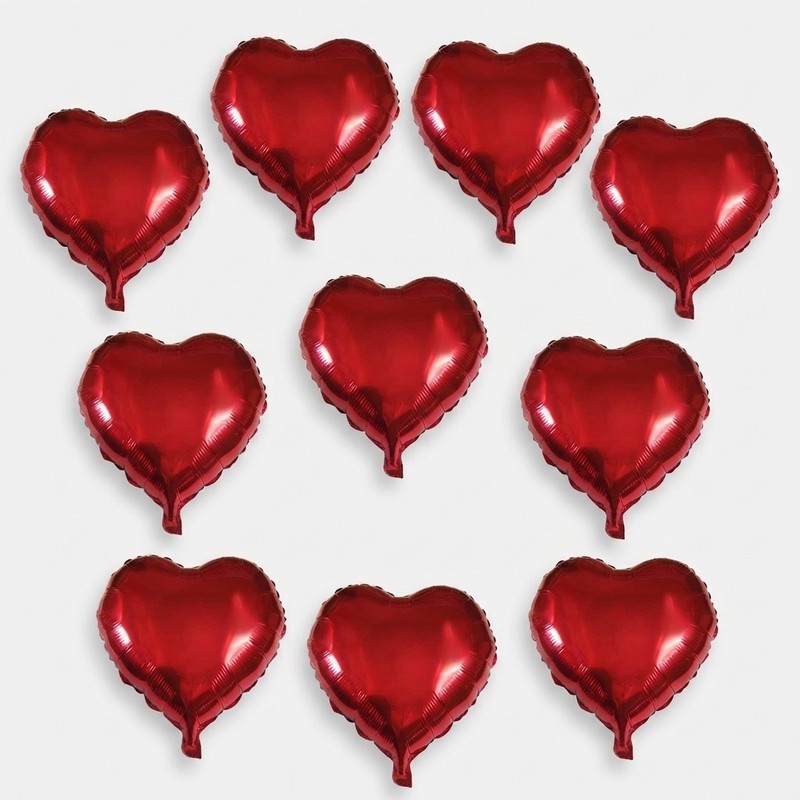 بادکنک فویلی طرح Heart کد 203 بسته 10 عددی