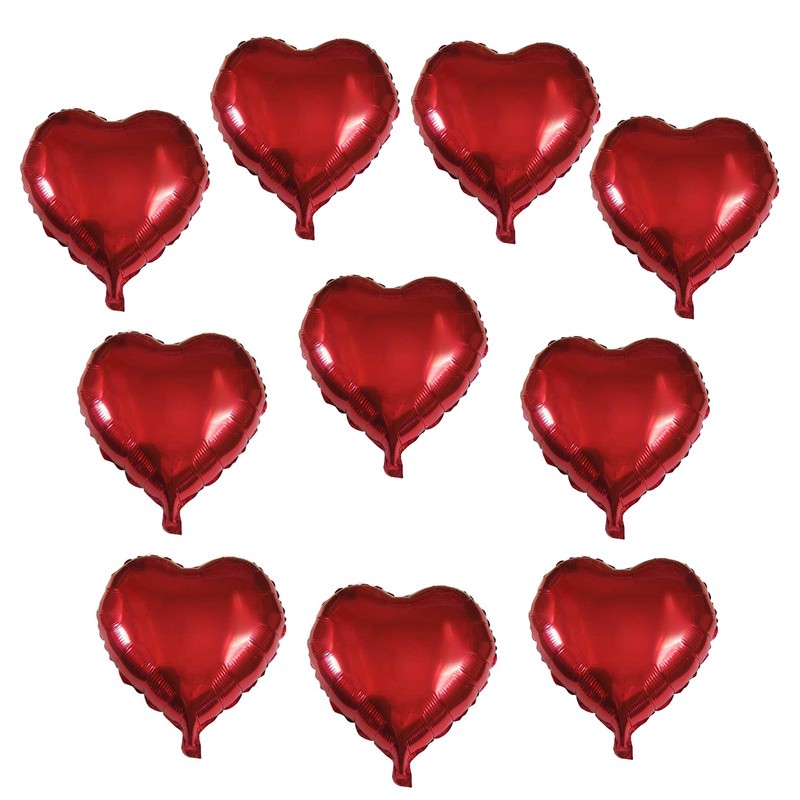بادکنک فویلی طرح Heart کد 203 بسته 10 عددی