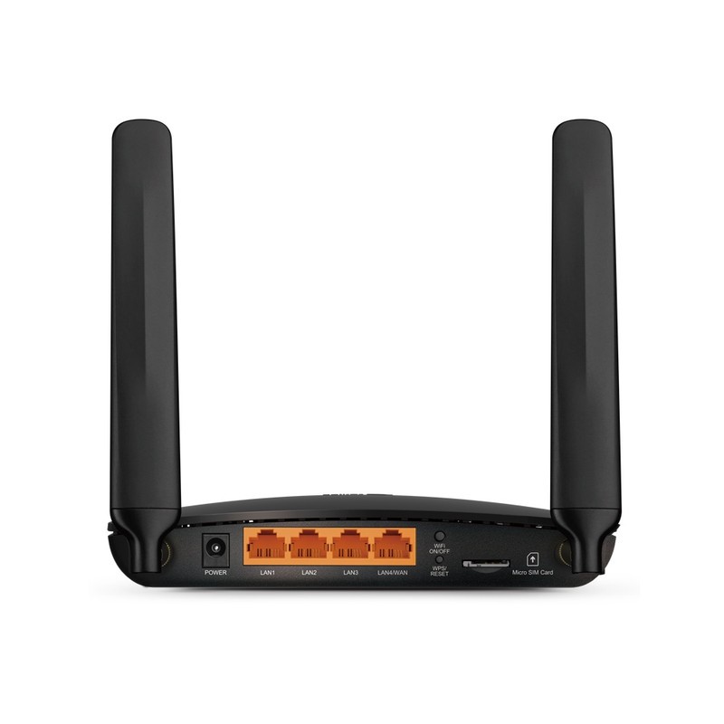 روتر 4G LTE خانگی و اداری تی پیلینک مدل TL-MR6400 V5 با دو آنتن خارجی، فرکانس 2.4 گیگاهرتز، سرعت 300 مگابیت بر ثانیه،...