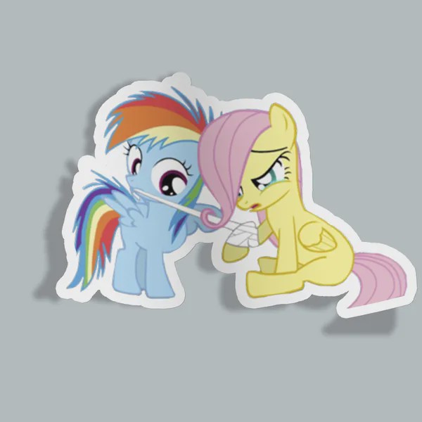 استیکر MLP Rainbow Dash X Fluttershyجدید