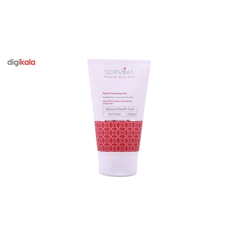 ژل شستوشوی صورت سروینا مخصوص پوستهای خشک و معمولی مدل Normal and Dry skin حجم 150میلیلیتر