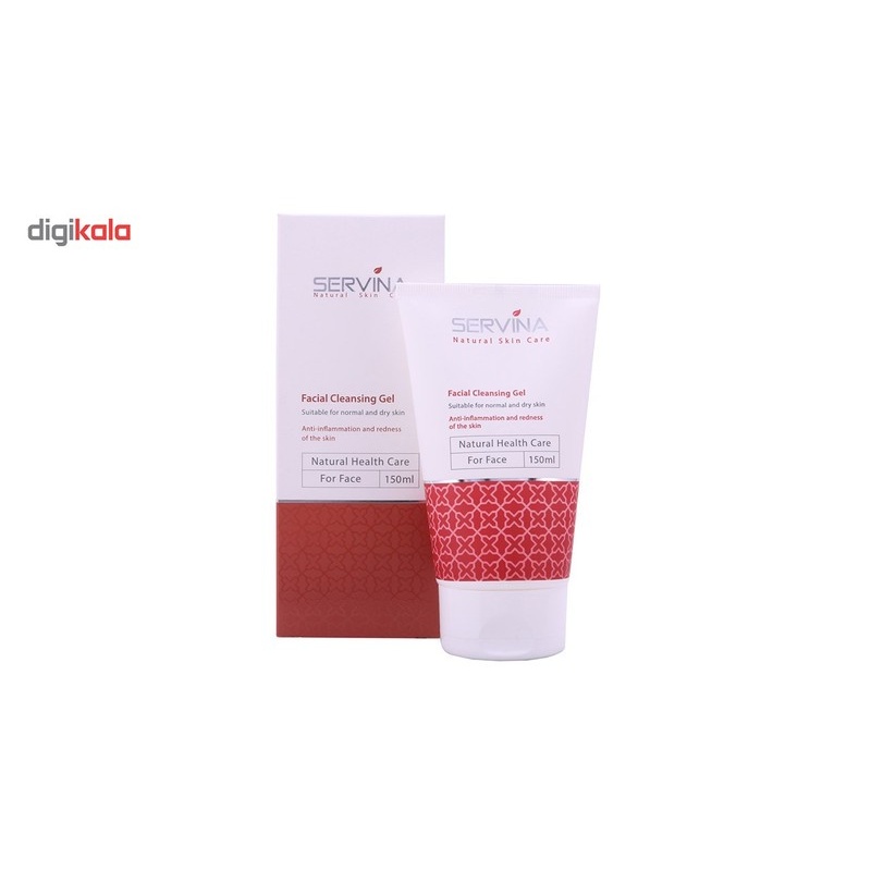 ژل شستوشوی صورت سروینا مخصوص پوستهای خشک و معمولی مدل Normal and Dry skin حجم 150میلیلیتر