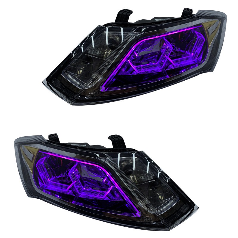چراغ جلو خودرو گروه پژوهش صنعت مدرن مدل 3D-Hexa-FB-Purp مناسب برای ساینا و کوئیک بسته دو عددی