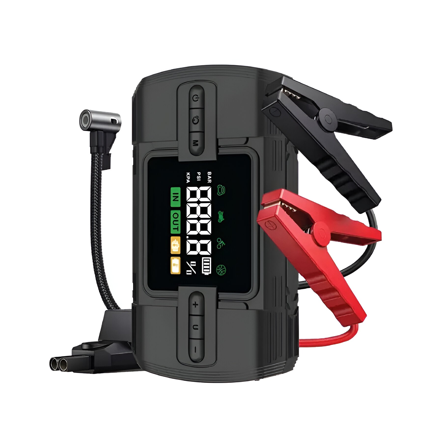 جامپ استارتر و کمپرسور باد قابل حمل گرین لاین مدل Green Lion 12V Jump Starter 12000 mAh
