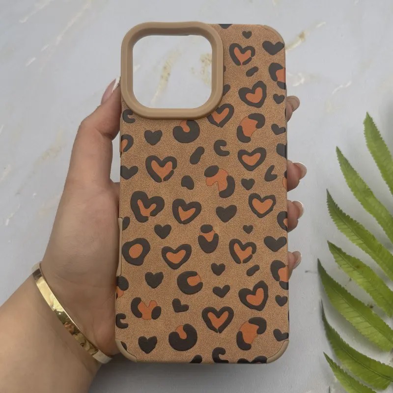 قاب گوشی iPhone 16 Pro Max آیفون مخملی پلنگی Leopard ایربگ دار کد 157597