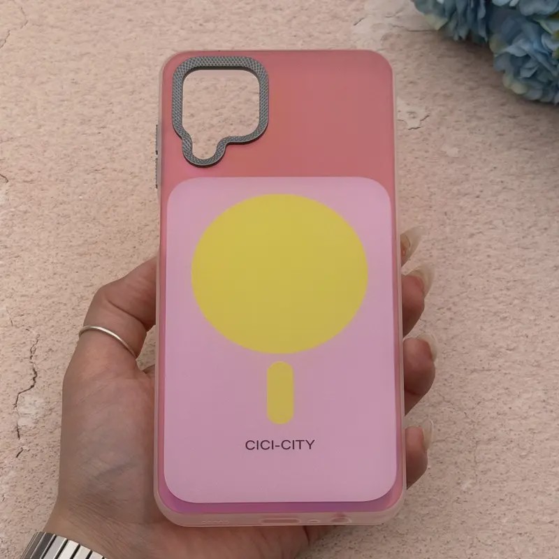 قاب گوشی Galaxy A12 - M12 سامسونگ اورجینال Bubble Case رنگی طرح مگ سیف سری 17 لنز برجسته کد 164037