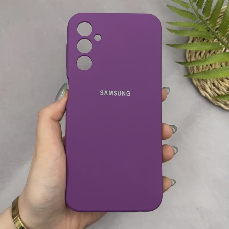 قاب گوشی Galaxy A24 سامسونگ سیلیکونی اورجینال پاک کنی سورا SORA درجه یک زیربسته بنفش کد 165222