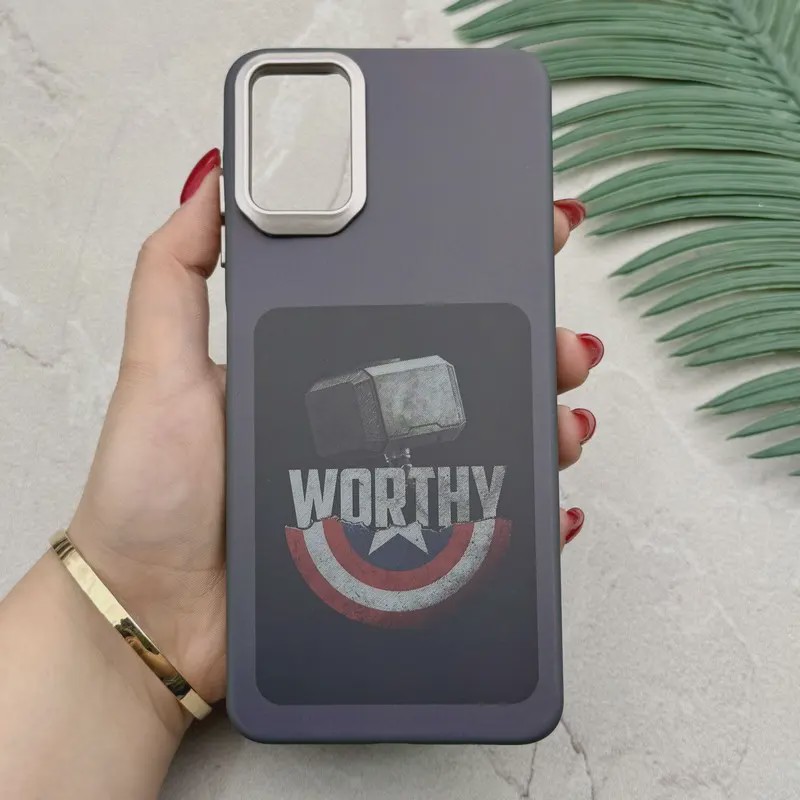 قاب گوشی Galaxy A06 سامسونگ فانتزی اسپرت HARD لنز سیلور طرح WORTHY کد 156500