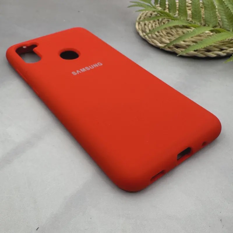 قاب گوشی Galaxy A11 - M11 سامسونگ سیلیکونی اورجینال پاک کنی سورا SORA درجه یک زیربسته قرمز کد 165339