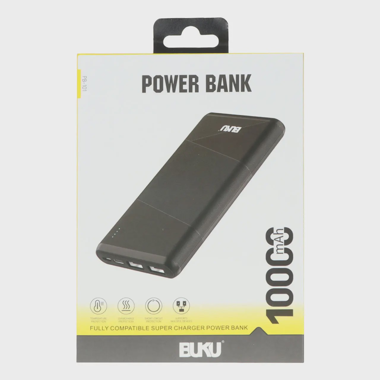 پاوربانک فست شارژ BUKU 10000mAh لیتیوم پلیمری مدل PB-101 سفید کد Z22-99509
