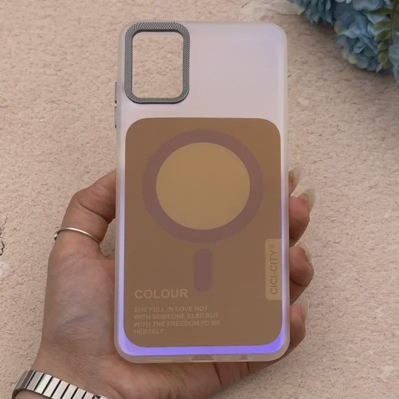 قاب گوشی Galaxy A06 سامسونگ اورجینال Bubble Case رنگی طرح مگ سیف سری 17 لنز برجسته کد 163924