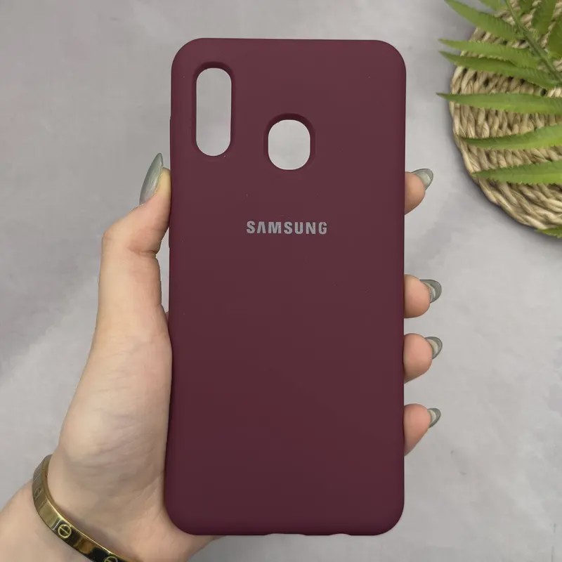 قاب گوشی Galaxy A20 - A30 سامسونگ سیلیکونی اورجینال پاک کنی سورا SORA درجه یک زیربسته زرشکی کد 165369