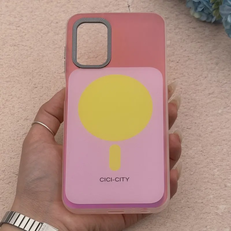 قاب گوشی Galaxy A13 4G - A04S سامسونگ اورجینال Bubble Case رنگی طرح مگ سیف سری 17 لنز برجسته کد 164051