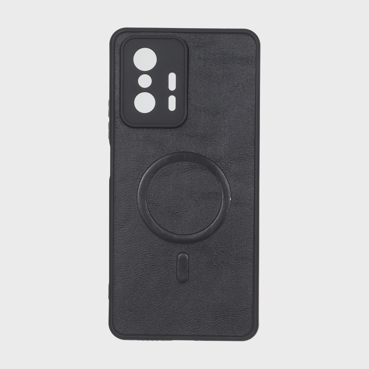 قاب گوشی Mi 11T - Mi 11T Pro شیائومی چرمی MP TPU طرح مگ سیف محافظ لنزدار مشکی کد E25-164559