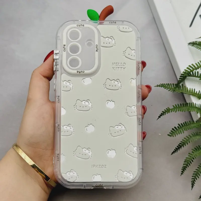 قاب گوشی Galaxy A56 سامسونگ بالشتی آینه ای محافظ لنز دار فانتزی طرح کیتی Kitty کد E20-154103
