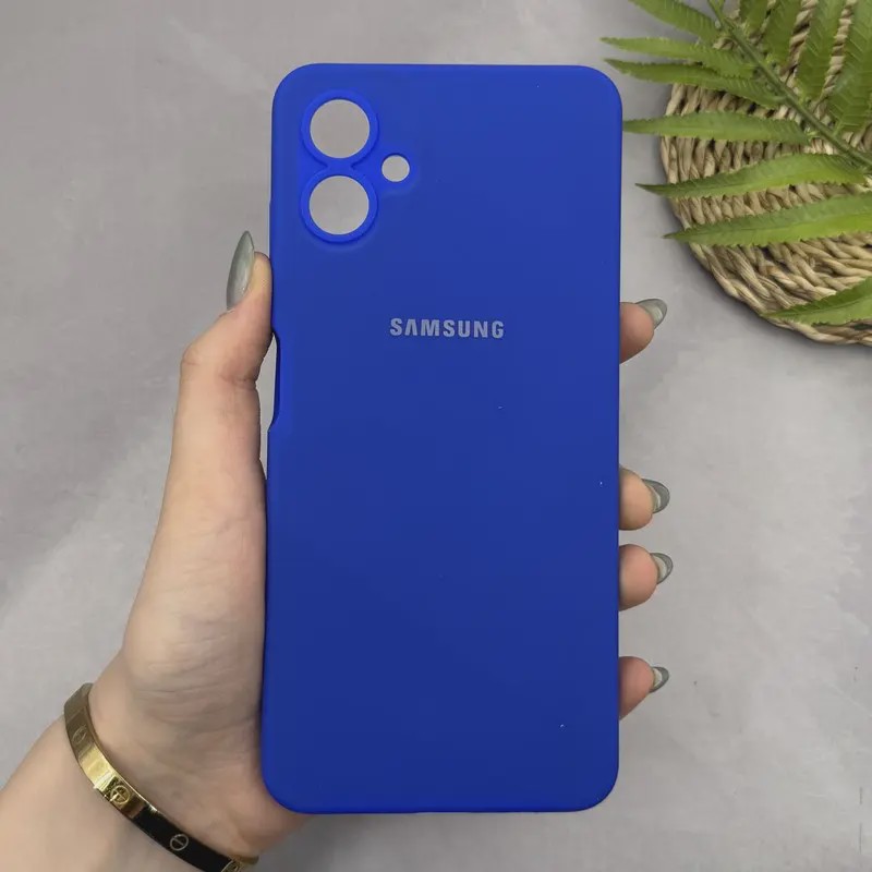 قاب گوشی Galaxy A06 سامسونگ سیلیکونی اورجینال پاک کنی سورا SORA درجه یک زیربسته آبی کاربنی کد 165166