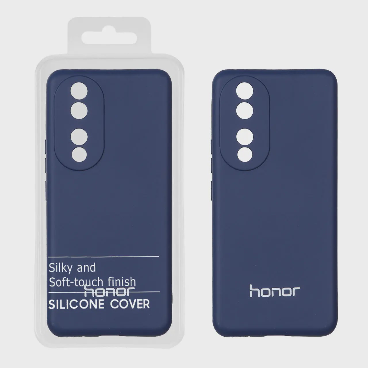 قاب گوشی Honor 90 آنر سیلیکونی های کپی زیر بسته محافظ لنزدار سرمه ای کد E10-99981
