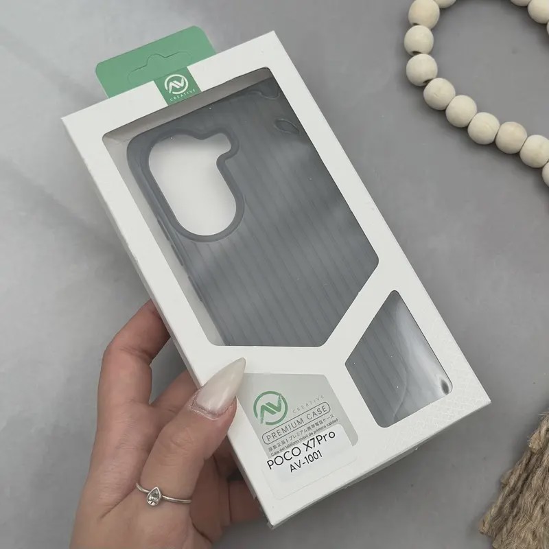 قاب گوشی Poco X7 Pro شیائومی کرکره ای ژله ای مات اورجینال AV مشکی کد E2-1002379