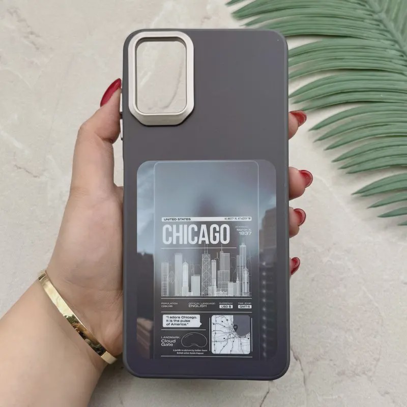 قاب گوشی Galaxy A06 سامسونگ فانتزی اسپرت HARD لنز سیلور طرح CHICAGO کد 156503