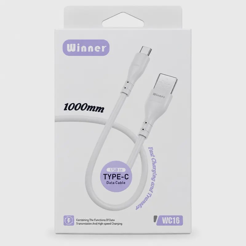 کابل USB به Type-C وینر WC16 کنفی فست شارژ کد 140663