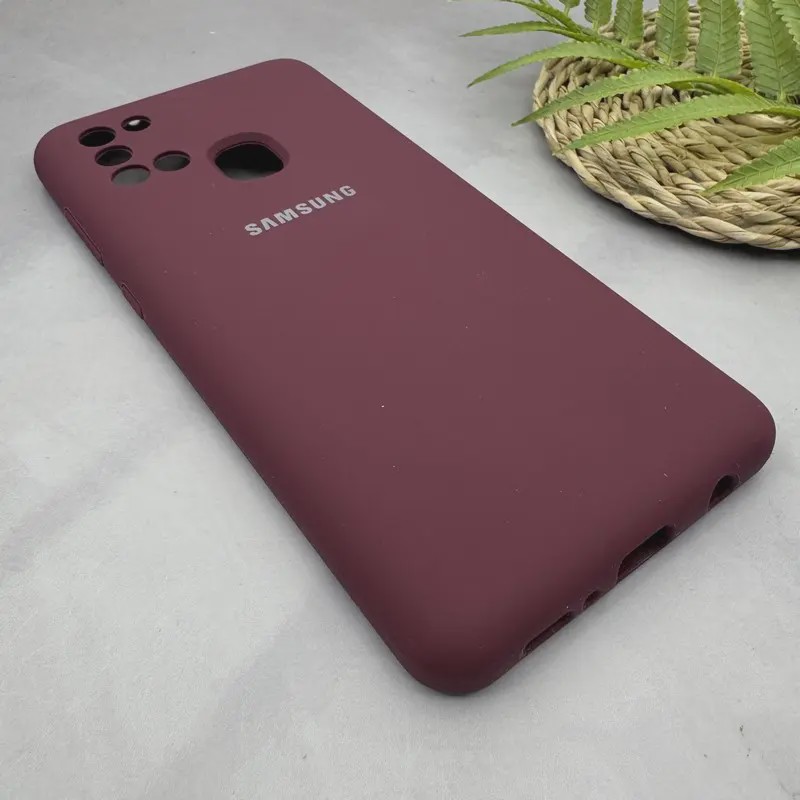 قاب گوشی Galaxy A21S سامسونگ سیلیکونی اورجینال پاک کنی سورا SORA درجه یک زیربسته زرشکی کد 165216