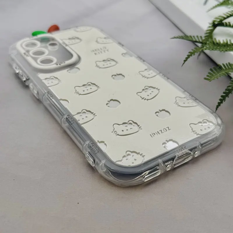 قاب گوشی Galaxy A56 سامسونگ بالشتی آینه ای محافظ لنز دار فانتزی طرح کیتی Kitty کد E20-154103