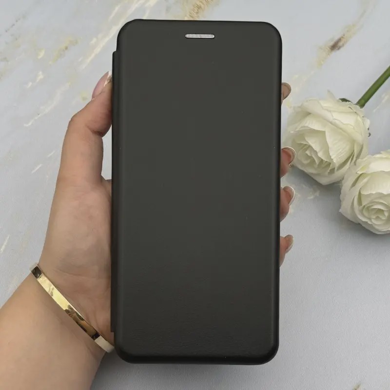 کیف مگنتی گوشی Galaxy A16 سامسونگ طرح چرم کتابی مشکی کد 158951