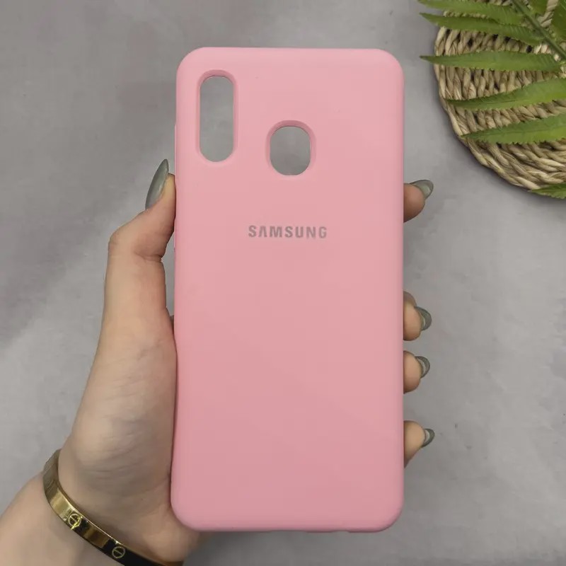 قاب گوشی Galaxy A20 - A30 سامسونگ سیلیکونی اورجینال پاک کنی سورا SORA درجه یک زیربسته صورتی کد 165373