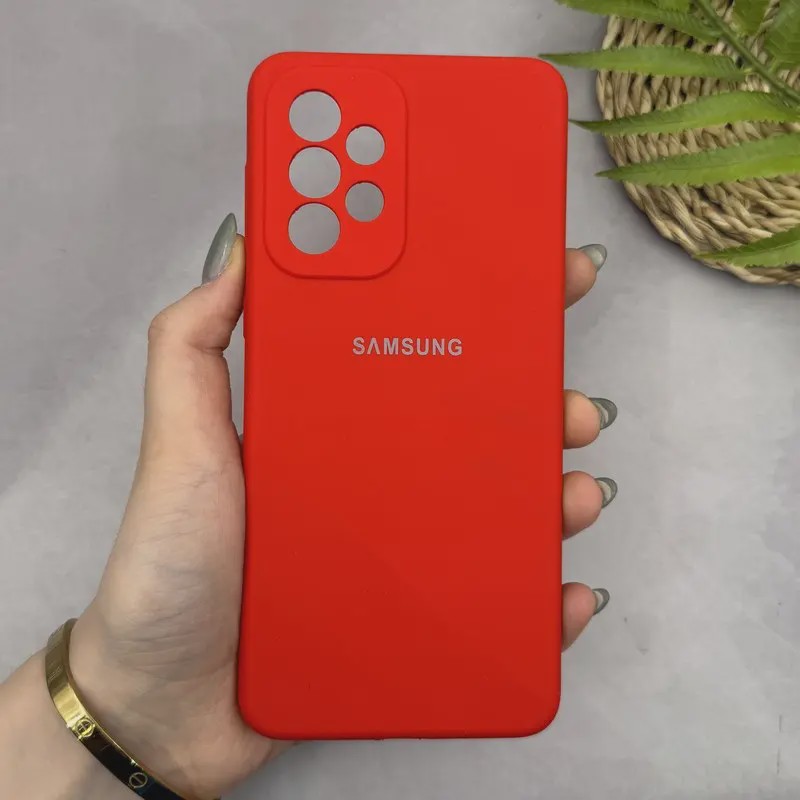 قاب گوشی Galaxy A33 سامسونگ سیلیکونی اورجینال پاک کنی سورا SORA درجه یک زیربسته قرمز کد 165261