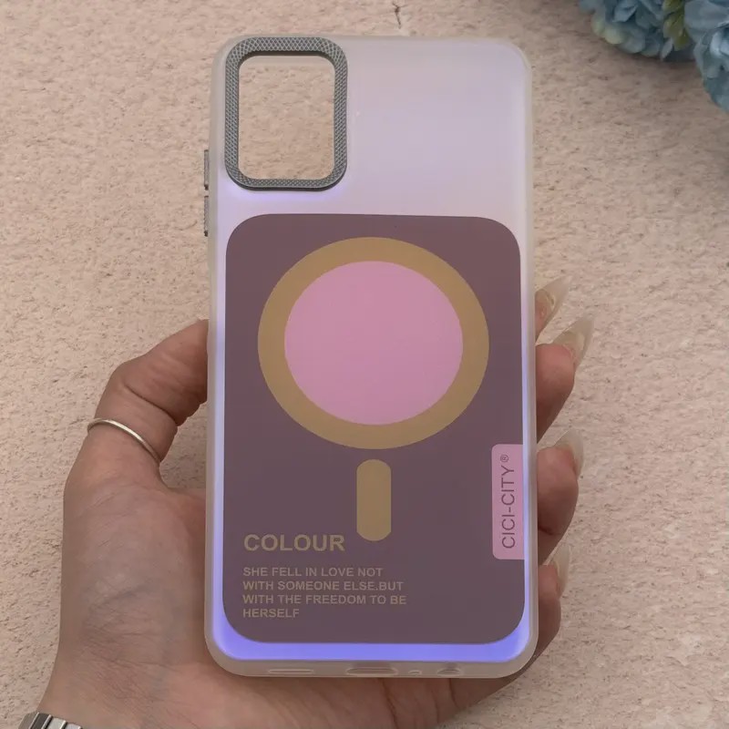 قاب گوشی Galaxy A06 سامسونگ اورجینال Bubble Case رنگی طرح مگ سیف سری 17 لنز برجسته کد 163930