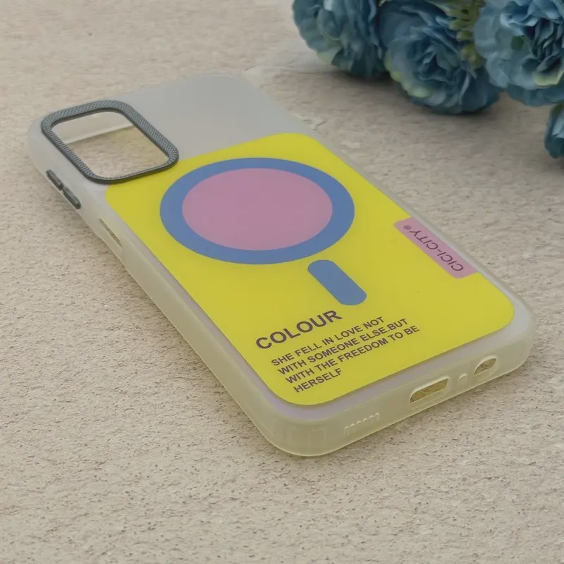 قاب گوشی Galaxy A14 سامسونگ اورجینال Bubble Case رنگی طرح مگ سیف سری 17 لنز برجسته کد 163943