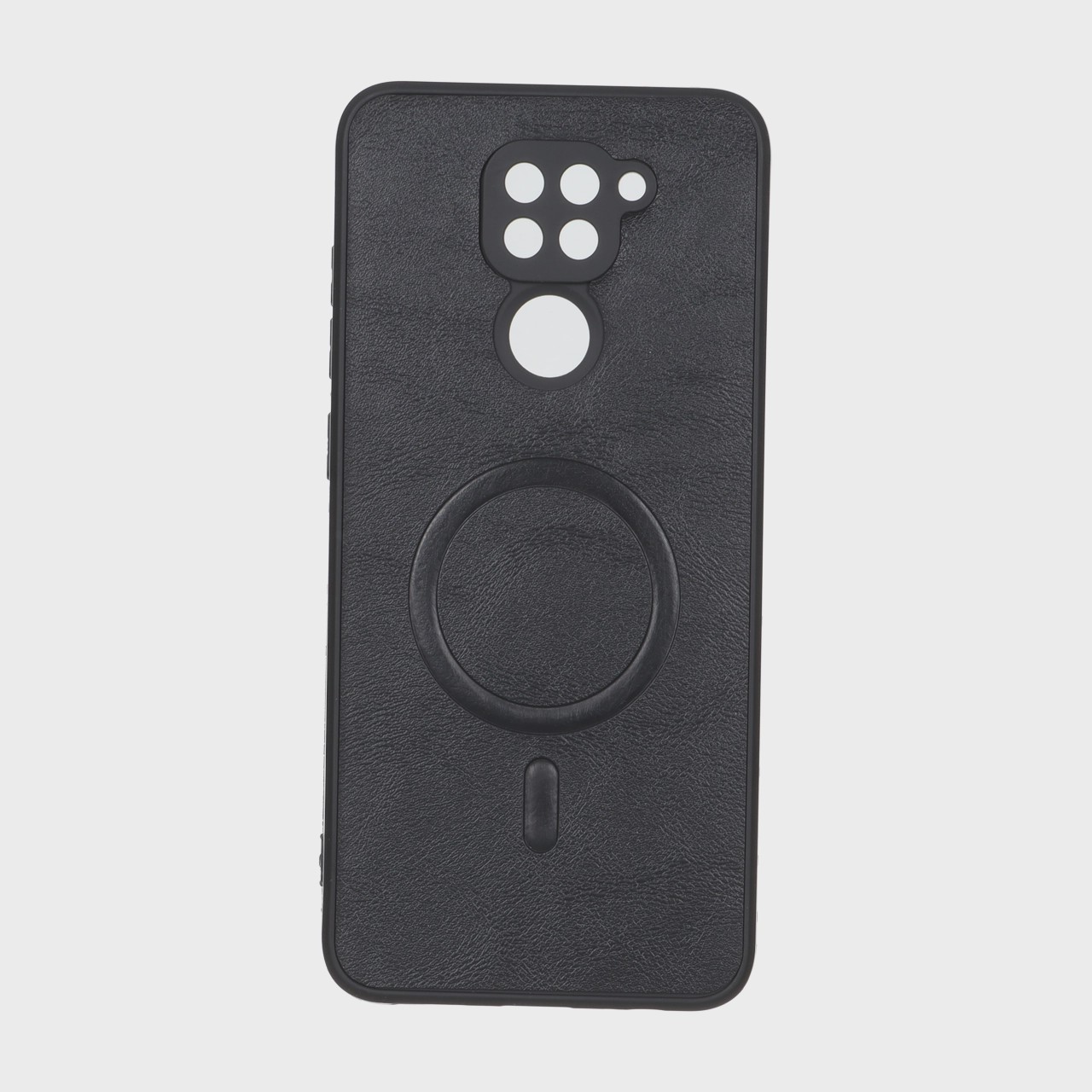 قاب گوشی Redmi 10X - Redmi Note 9 شیائومی چرمی MP TPU طرح مگ سیف محافظ لنزدار مشکی کد E25-164643