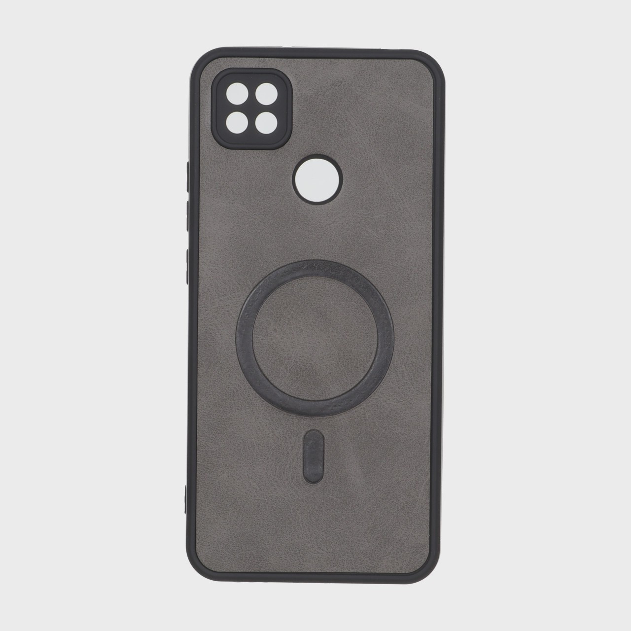 قاب گوشی Redmi 9C - Redmi 10A - Poco C3 شیائومی چرمی MP TPU طرح مگ سیف محافظ لنزدار خاکستری کد E25-164615