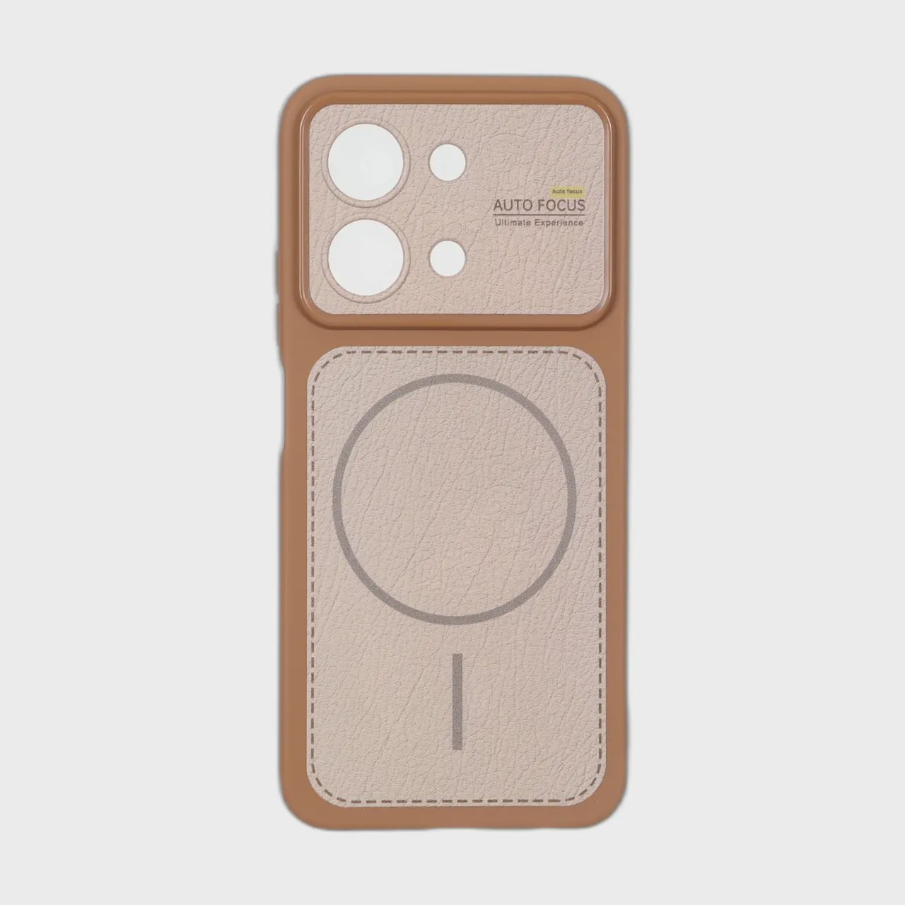 قاب گوشی Redmi 15C - Poco C85 شیائومی Auto Focus مستطیلی طرح مگ سیف محافظ لنزدار قهوه ای کد E42-180544