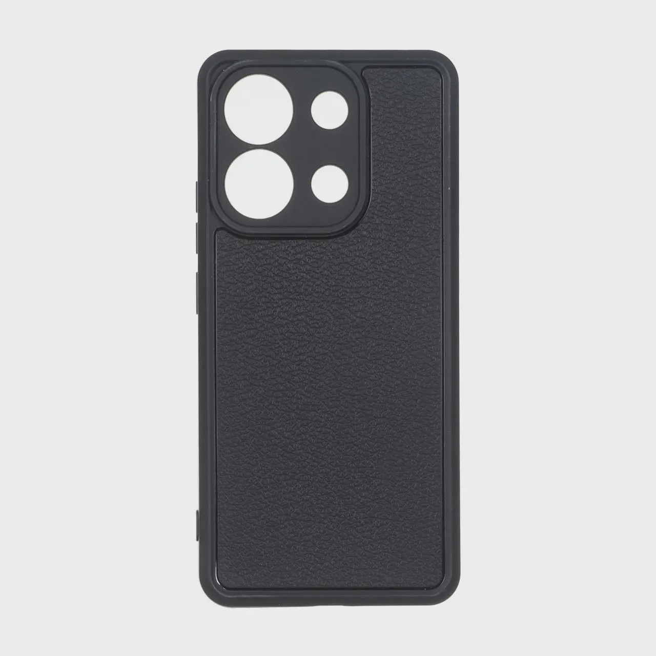 قاب گوشی Redmi Note 13 4G شیائومی سیلیکونی ژله ای Solid هاشور محافظ لنزدار مشکی کد 160237