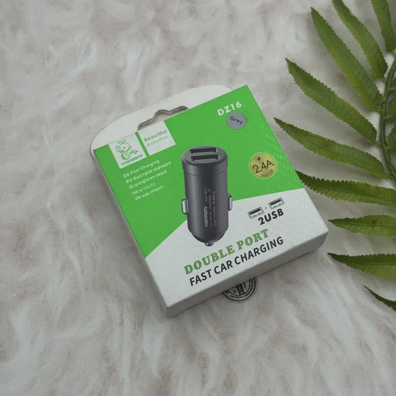 شارژر فندکی 12W فست دو پورت DENMEN مدل DZ16 - کد Z13-140106
