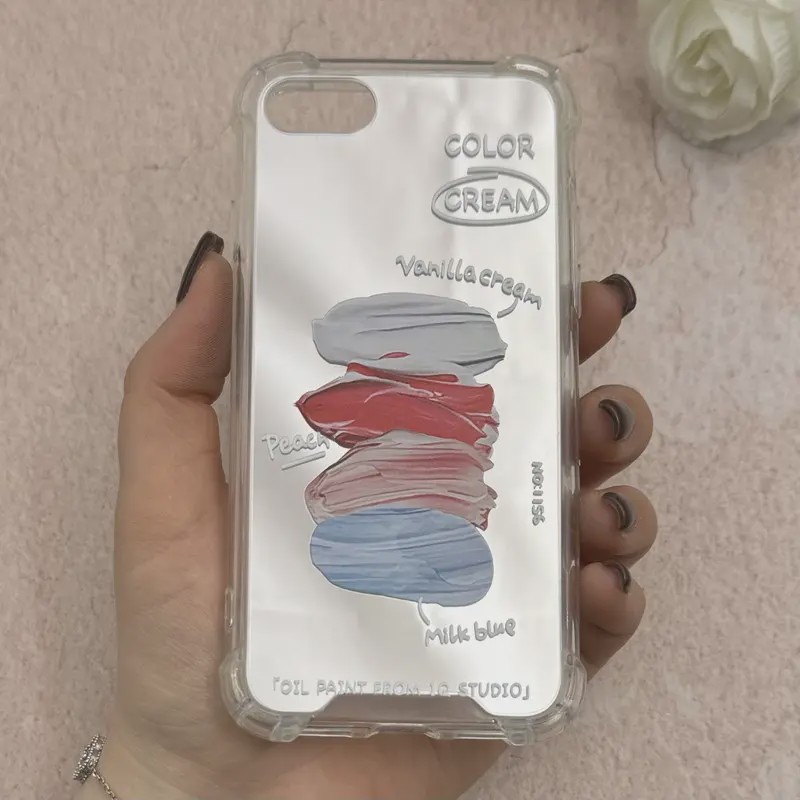 قاب گوشی iPhone 7 iPhone 8 iPhone SE 2020 iPhone SE 2022 آیفون آینه ای پشت طلقی کپسولی فانتزی لاکچری کد 113372